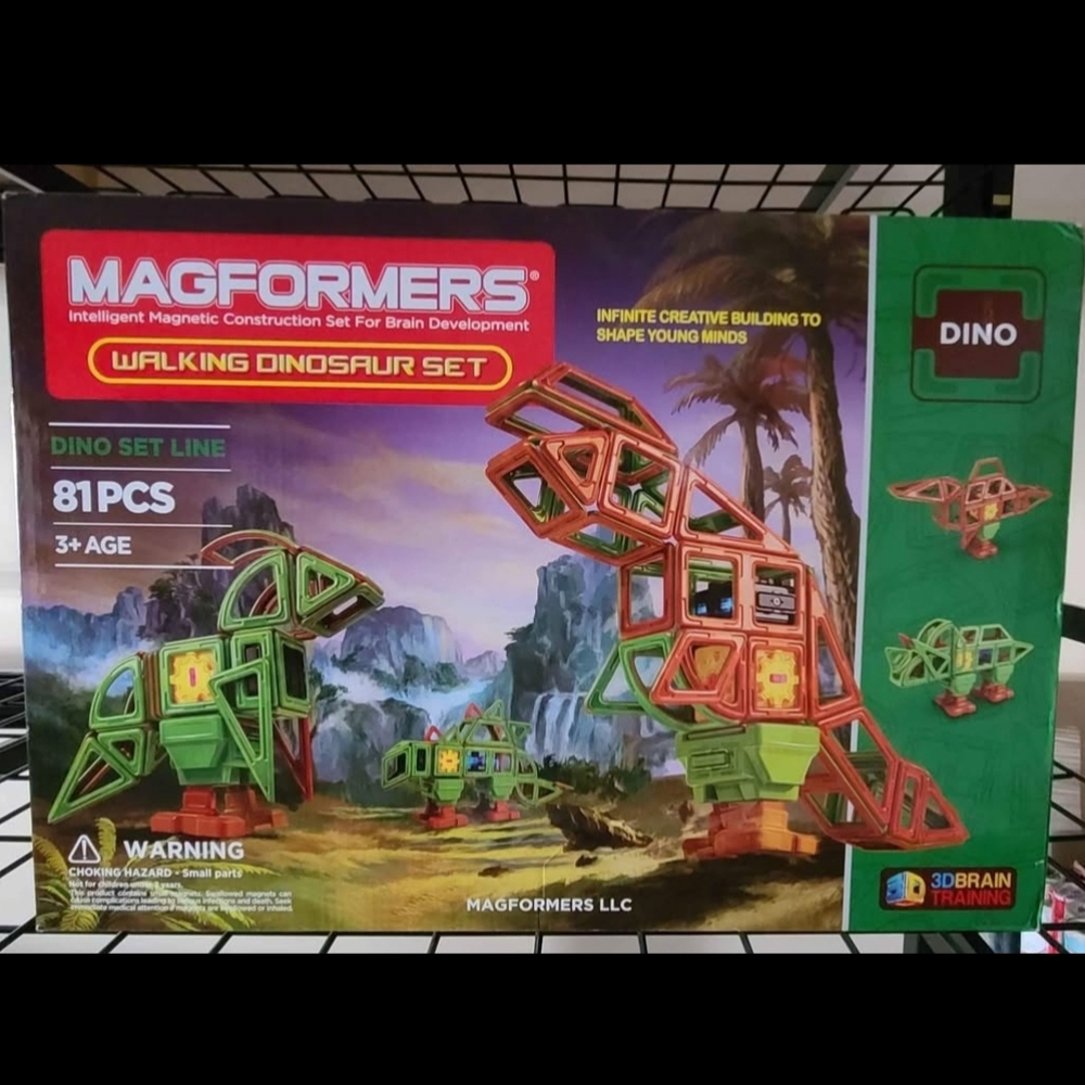 Magformers Walking Dino Set - 81 Piece Magnetic Toy Brand New